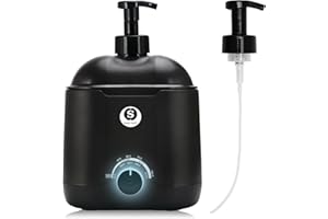 S SANGLE SOPFFY SANGLE SOPFFY Hot Lather Machine,Shaving Cream Warmer for Men 800ML Large Capacity Heated Shaving Cream Dispenser for Home Salon Barber Shop Spa With 2 Pumps,Christmas and Birthday Gift (Black)