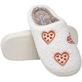 AEROPOSTALE Women's Slippers - Fuzzy Cushioned Comfort Slip-On House Shoes Clog Slipper, Indoor Outdoor Slippers - Printed Design- Slippers for Women