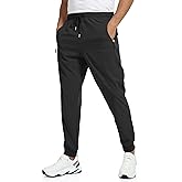 Rapoo Men's Lightweight Joggers Pants Quick Dry Workout Track Running Gym Athletic Pants with 3 Zipper Pockets