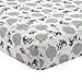 Bedtime Originals Little Rascals Forest Animals Fitted Crib Sheet, Gray/White