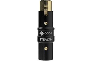 CODA MUSIC TECHNOLOGIES Coda MB-Stealth in-Line Microphone Preamp Mic Gain Booster for Dynamic and Ribbon Mics - 48V Phantom Power Mic Preamp with 28 db Clean Gain, Ultra Low Noise, Enhance Your Podcast or Livestream