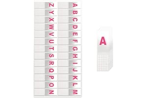 KINBOM 520pcs Permanent Alphabetical Tab Indexes, Self-Adhesive A-Z Index Tabs A to Z Transparent Page Tabs Alphabetical File