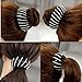 Moveagogo 2pcs Clear Rhinestone Bird Nest Hair Clip For women Expandable Ponytailer Claw Clip Hair Comb (JH)