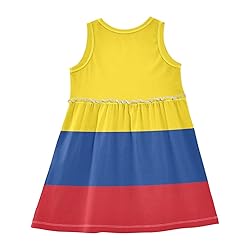 Aflyko Sleeveless Dress for Girl Colombia Flag