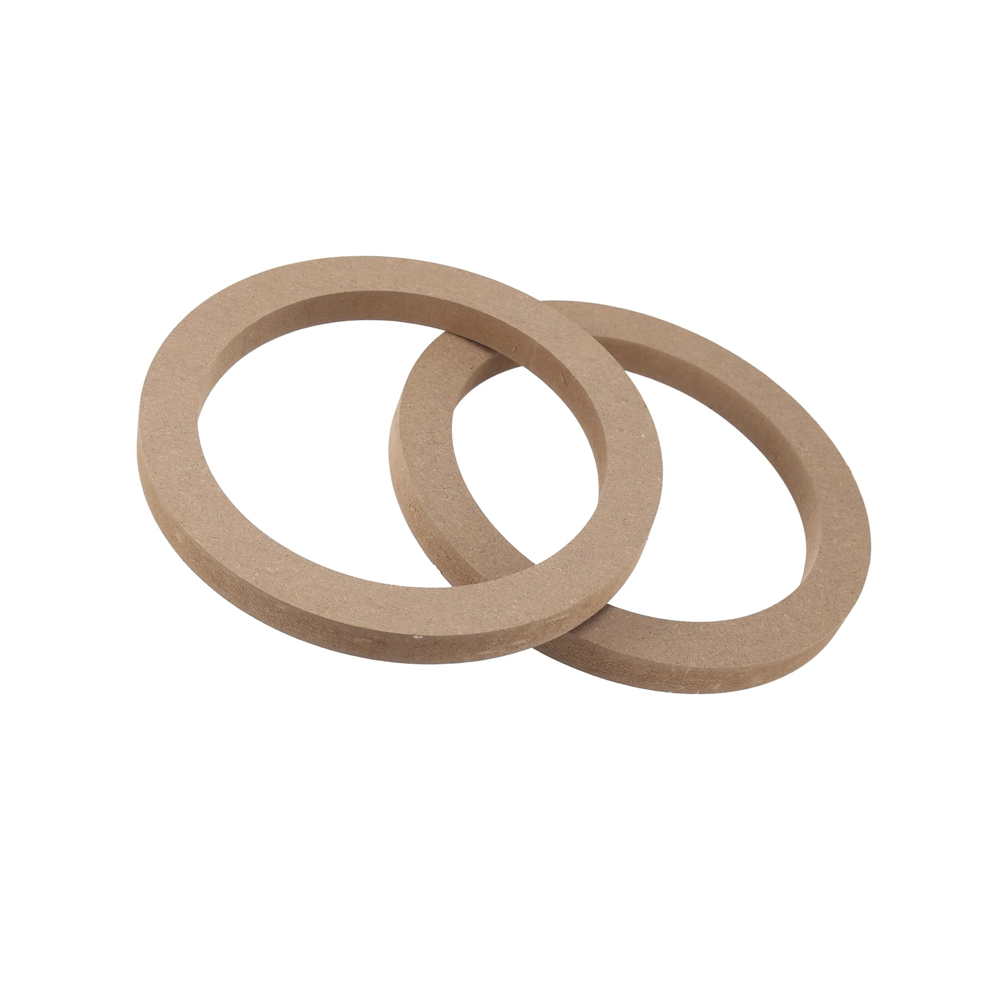 INFINAUTO 2 Pcs 6.5" Universal Wooden Car Speaker Subwoofer Spacer Rings Stylish Design