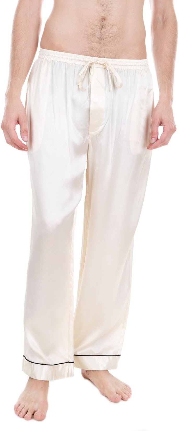 OSCAR ROSSA Men's Luxury Silk Sleepwear 100% Silk Pajamas Pants