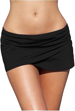plus size ruffle swim skirt