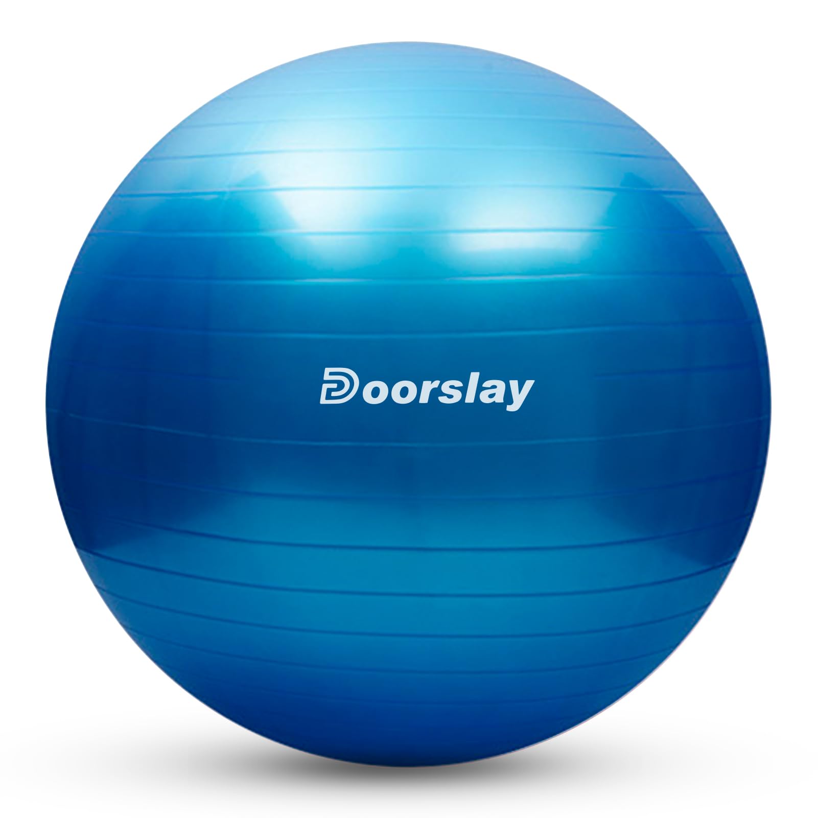 doorslay Anti-burst Yoga Ball- 55cm/65cm/75cm Stability Balance Ball Fitness Exercise Ball with Air Pump (65, Blue)
