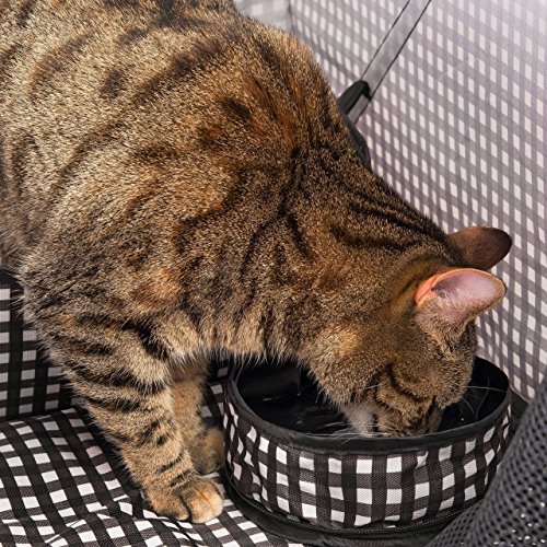 CHEERING PET, Cat Travel Cage, Portable Cat Condo, Collapsible Litter