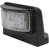 LED Trailer License Plate Light, 12V/24V DC, IP67 Waterproof, Black Housing | White Number Plate Lamp, Multi-Position Mount for RVs, Trucks, Trailers, Boats, Jeep, Off-Road ,UTVs and ATVs