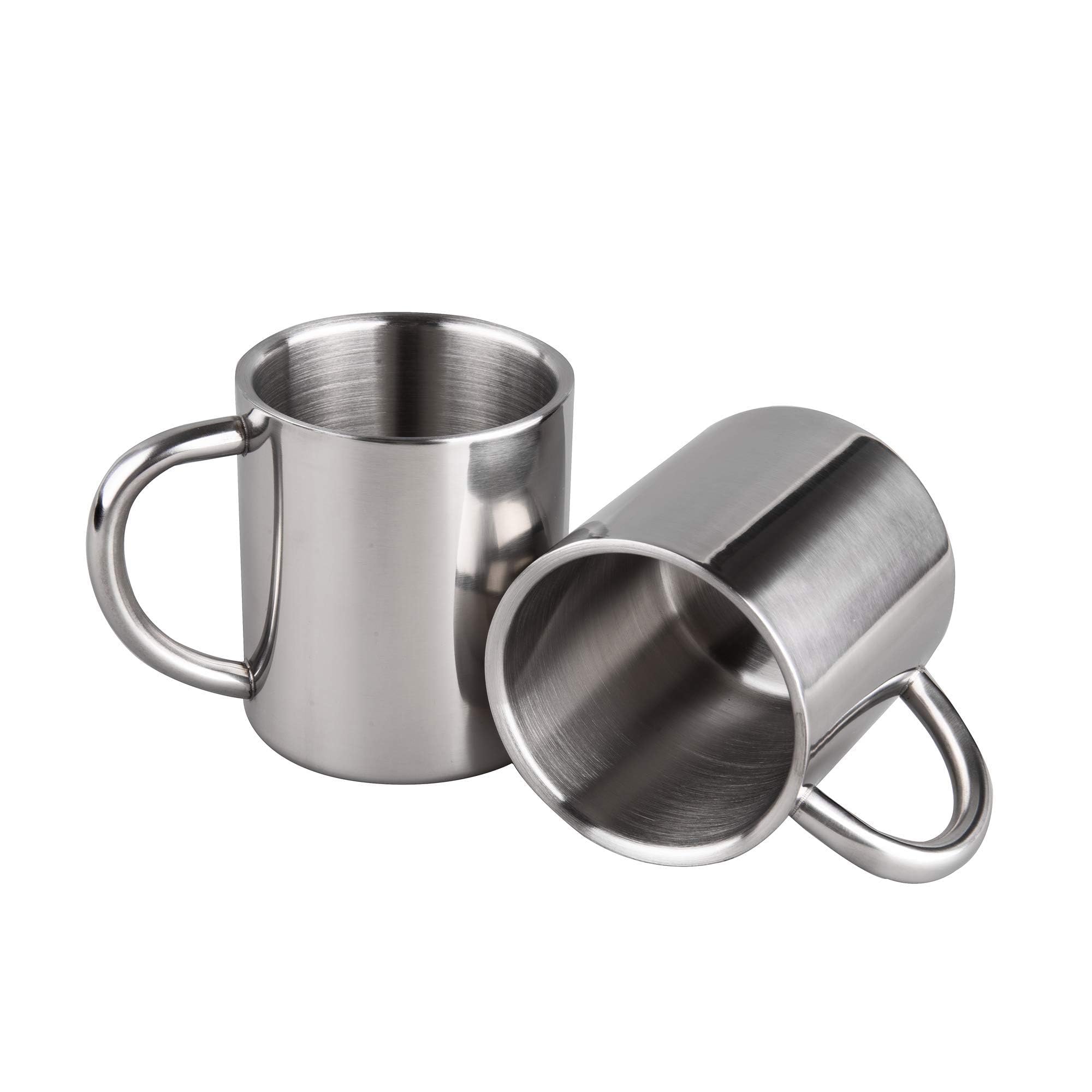 Photo 1 of IMEEA Coffee Mugs Unbreakable Double Walled Stainless Steel Mug with Handle 13.5oz/400ml Camping Coffee Mugs, Set of 2