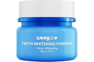 GAAYOU Teeth Whitening Powder Remineralizing Tooth Powder Instant Teeth Whitening Mint Flavor Teeth Whitener Toothpaste Powder for Tooth Stain Removal 50g/1.76oz