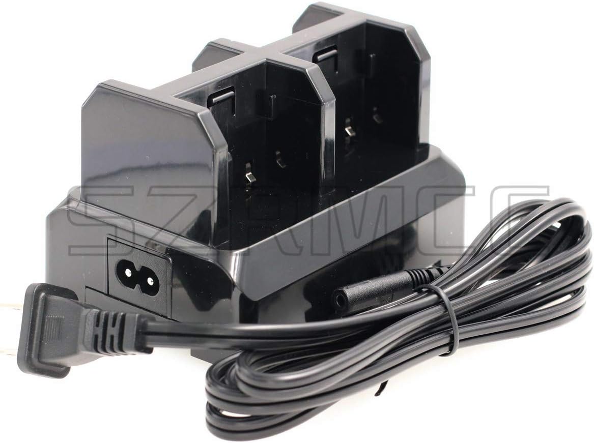 SZRMCC C300 4-Slot Battery Charger for Trimble GPS 5700 5800 R7 R8 GNSS Series Battery 54344/92600, 3xC13 1m
