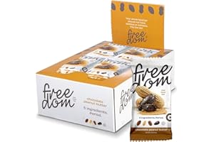 Freedom Bar, Healthy Fruit and Nut Bar - Dairy and Gluten Free, Organic Energy Snack, AIP Friendly and Kosher (Chocolate Peanut Butter)