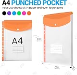 TOOELMON A4 Punched Pockets Wallets 12 Pack Plastic Document Files view 2