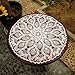 kilofly Handmade Crochet Cotton Lace Table Sofa Doily, Waterlily, White, 20 inch
