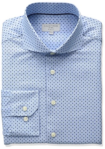 English Threads Mens Slim Fit Arrow Dress Shirt Blue 16 | Desertcart Aruba