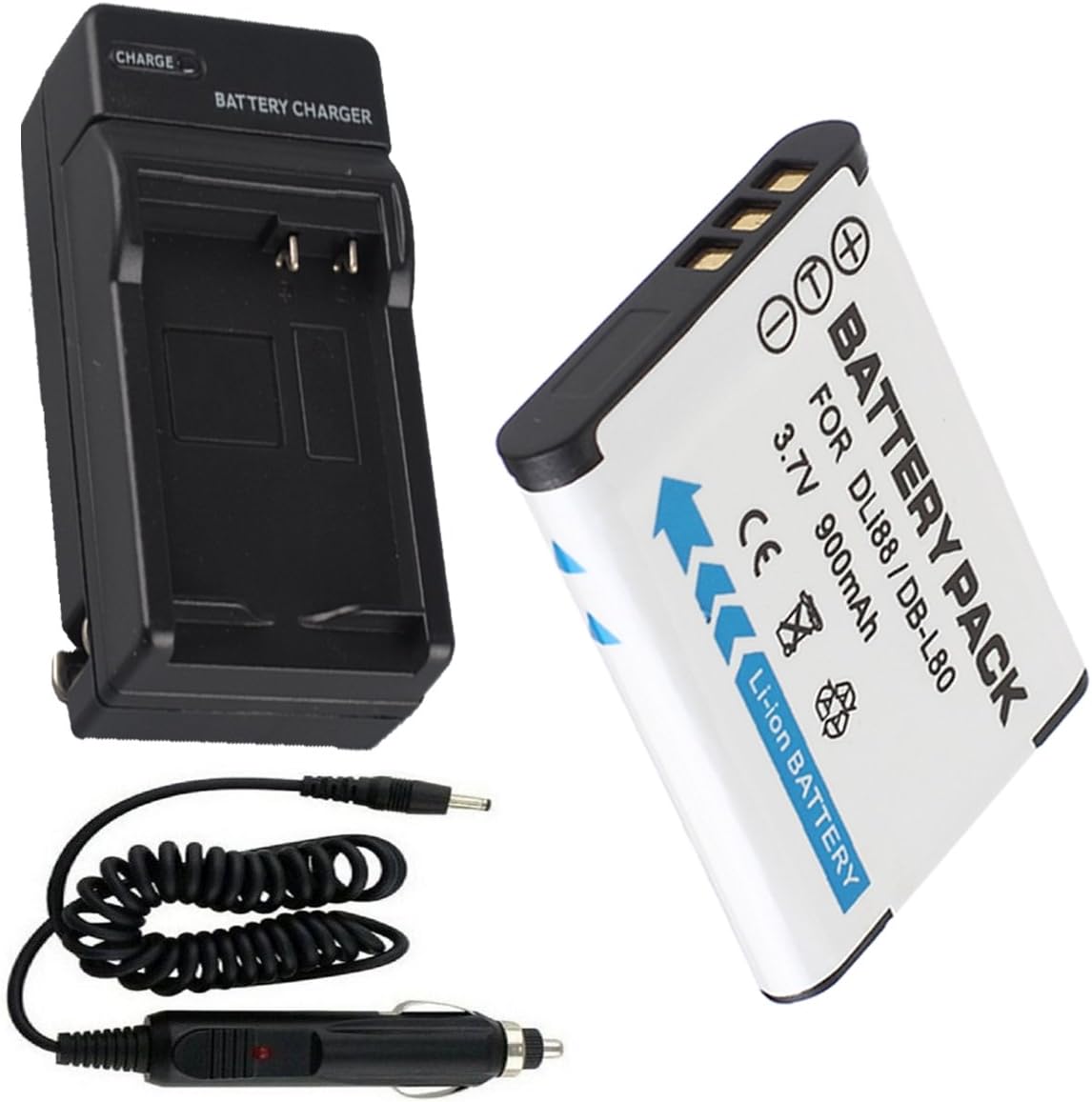 Battery + Charger for Pentax Optio P70, P80 Digital Amazon.co.uk