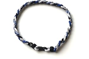 CEBUY 3 Rope Braided Tornado Titanium Sport Baseball Necklace 20"