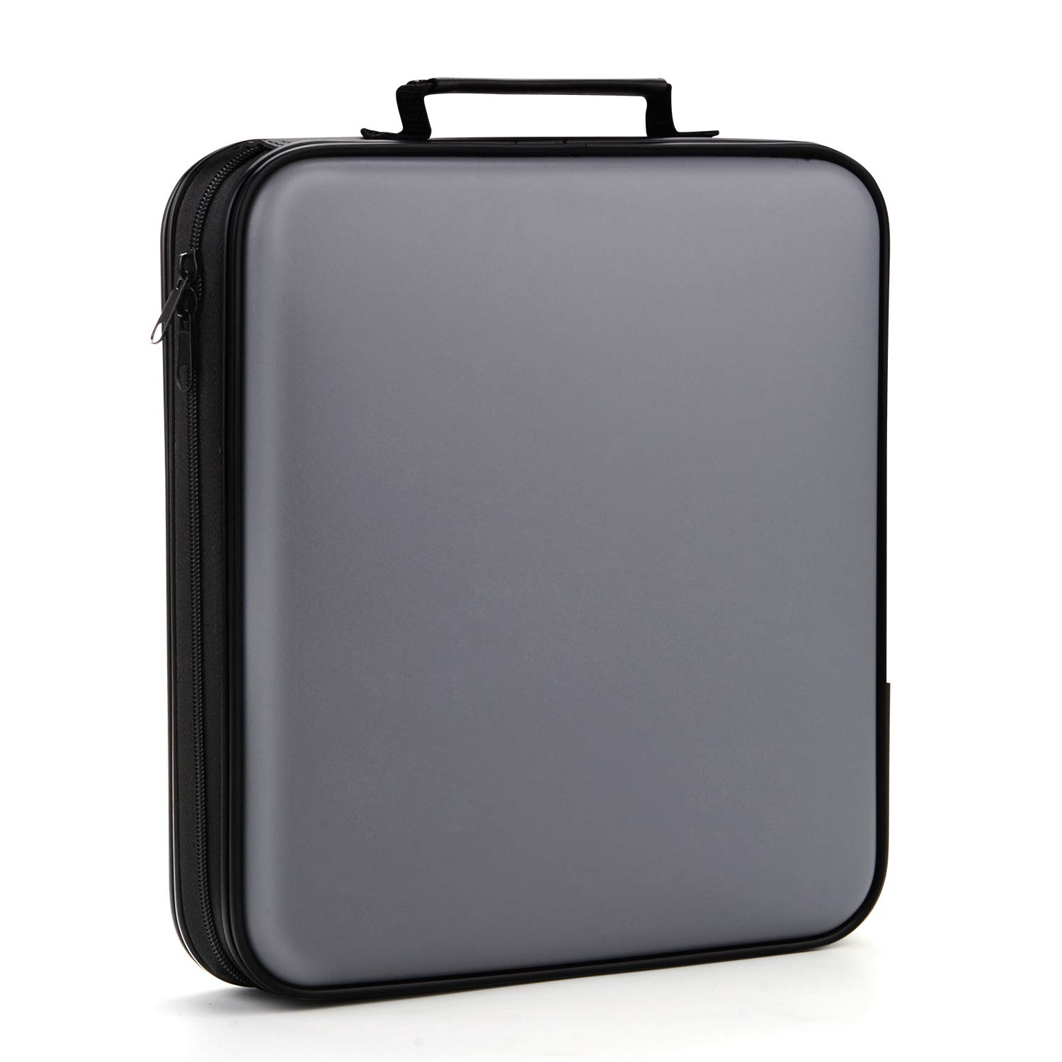 TIMCORR DVD Storage CD Case Holder: 160 Capacity CD Sleeves Black Disc Cases Binder for Car - CD Hard Organizer Box - Large DVD Wallet for Movie/Music/Game & Portable CD Book (160 Capacity Grey)