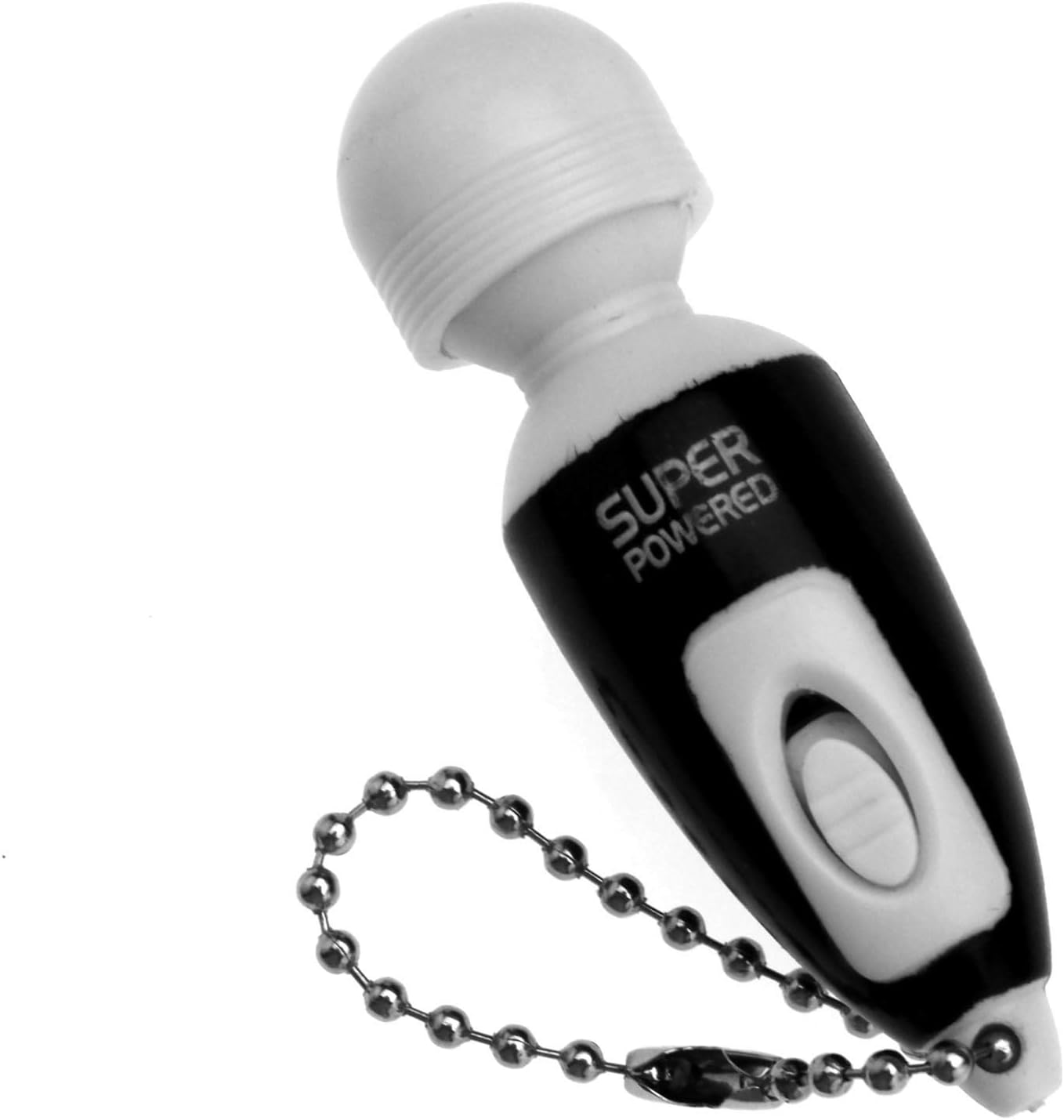 Mini Key-Chain Shape Portable Full Body Vibrate Relaxing Massager Black