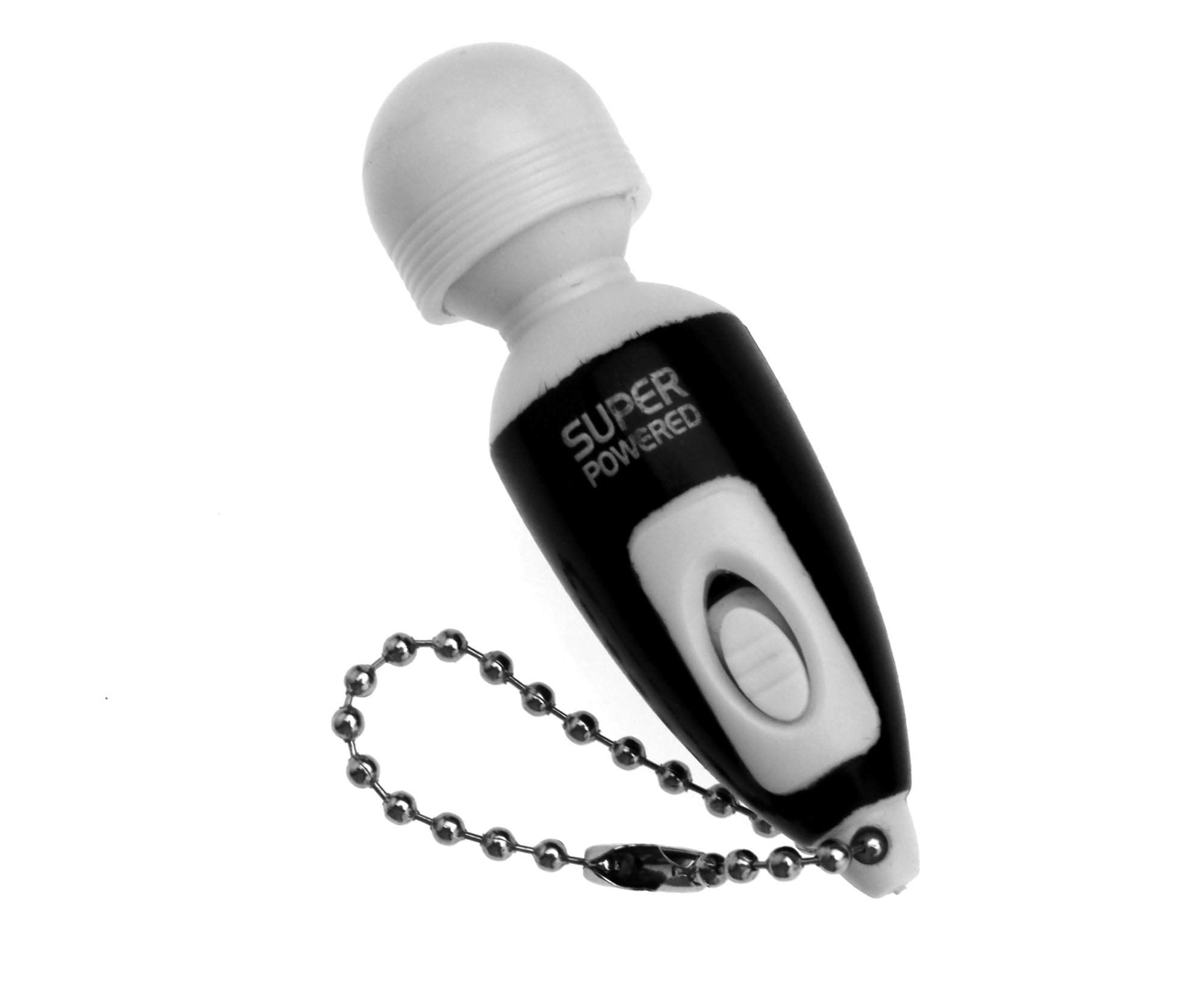 Mini Key-Chain Shape Portable Full Body Vibrate Relaxing Massager Black