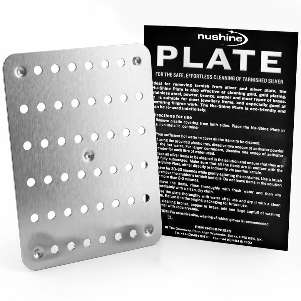 Nushine Magic Cleaning Plate (Small 11.5 x15.4cm) - Rapidly Cleans Many Items at Once! Reuse Multiple Times, no Harsh Chemicals Involved. Needs Washing Soda or Activator Crystals (purchase separately) — image 1
