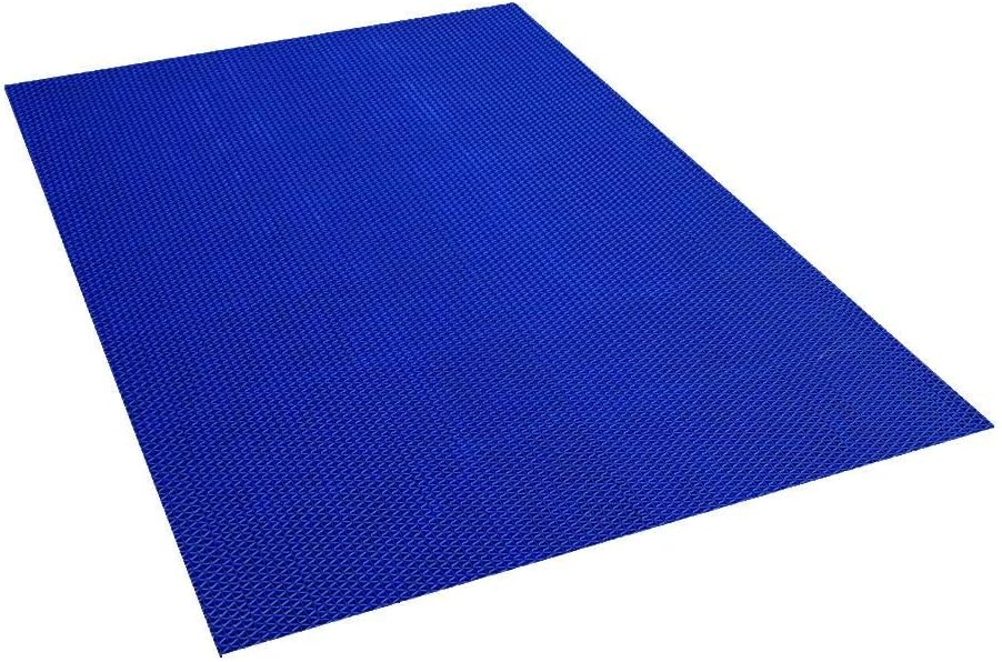 VinWave Vinyl Pool Shower Bathroom Locker Room Mat Drains Water Comfortable on Bare Foot Runner by MattingExperts (Blue, 3x2)