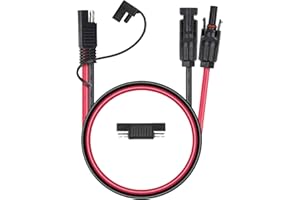 Vemote 10AWG 10FT Solar Panel to SAE Adapter Cable, Compatible with Solar Connector, 50Amps for Solar Panels RV Caravan Battery Charger Kit,with SAE Polarity Reverse Adapter (3Meter/10FT)