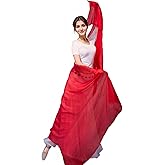 Tefrica Women's Hand Made Chinese Real Silk Belly Dance Veils Gradient Colors 250 * 114cm