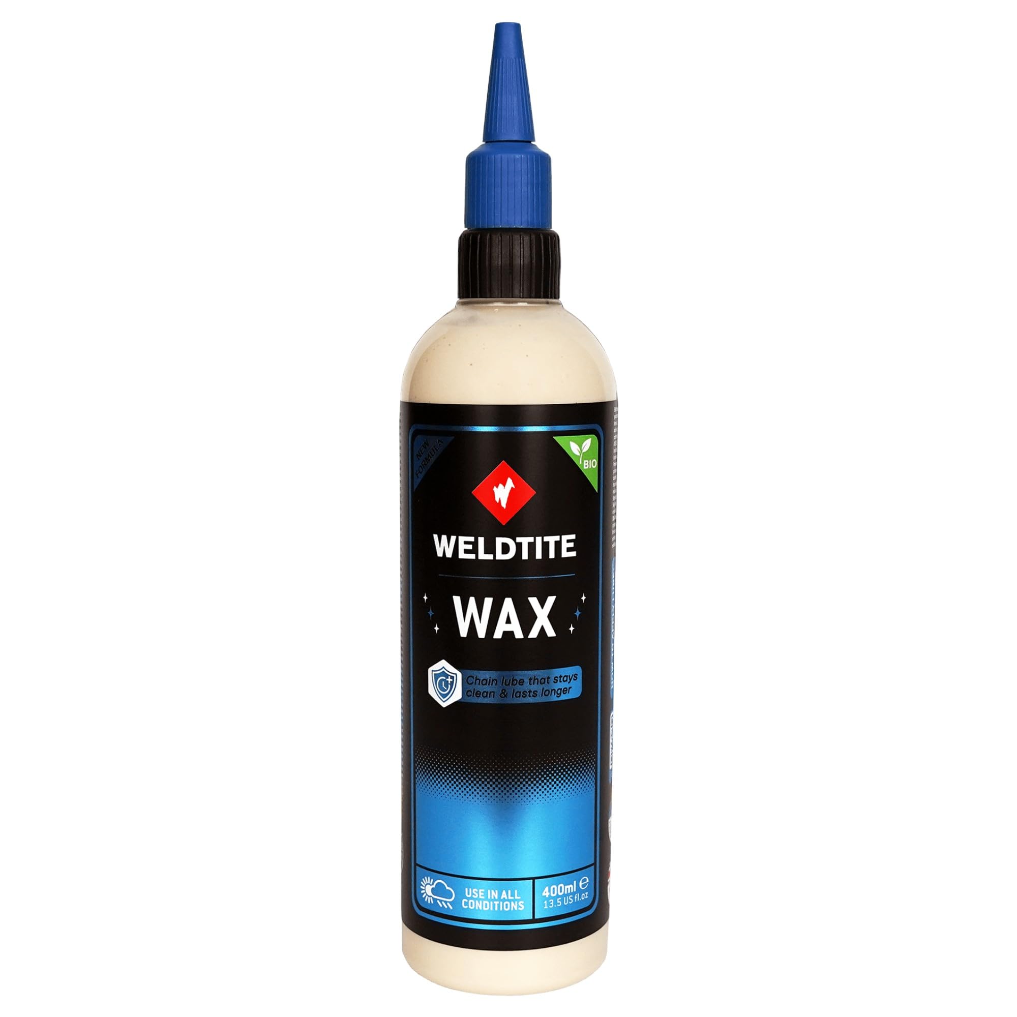 WELDTITE Dry Wax for Indoor Training - Long-Lasting & Low Maintenance Bike Chain Lube, 400 ml