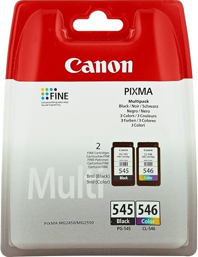 Canon PG-545 Black & CL-546 Colour Ink Cartridge Combo Pack Original