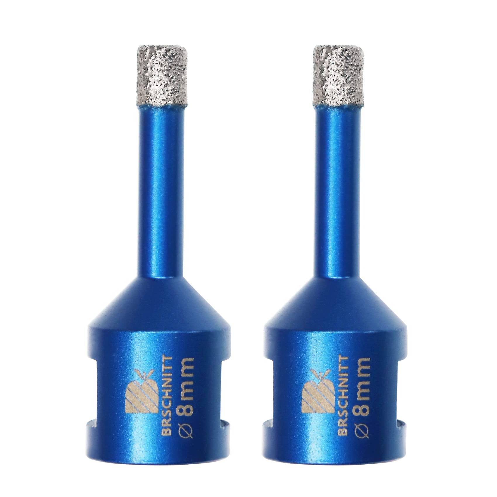 Diamond Drill Bit 8mm,BRSCHNITT 2pcs M14 Vacuum Brazed Diamond Tip Drill Bit for Tile Porcelain Stoneware Ceramic Marble Granite Drilling,Suitable For Angle Grinders — image 1