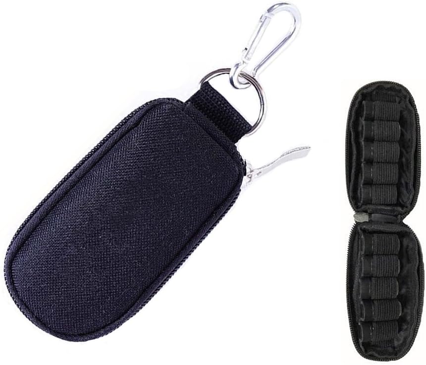Hengker Mini Essential Oil Carrying Case with Keychain Perfect Carrying Case Storage Bag Organizer for 10 Vials 2ml &3ml ( Black)