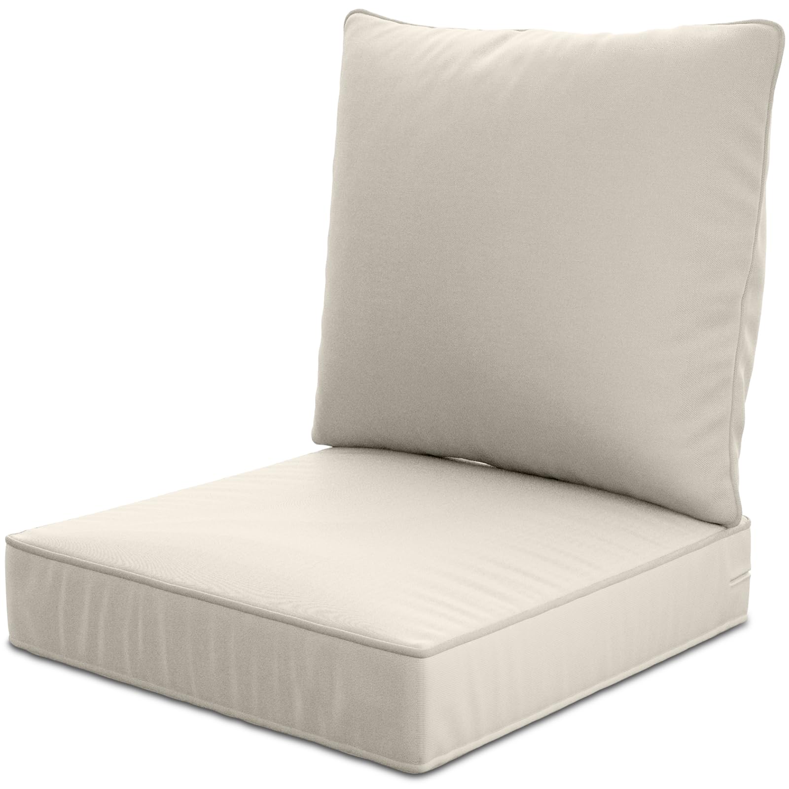 Photo 1 of 24" x 24" x 6" Outdoor Deep Seat Cushions Set - Waterproof & Fade Resistant Patio Furniture Replacement Cushions, Non-Slip Outdoor Cushions Fit Loveseats, Couches, Chairs, and Sofas.