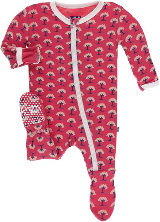 KicKee Pants Print Footie with Zipper Clothing
