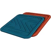 Current® VersaRest Silicone Pads - Set of 2 Heat-Resistant, Non-Slip, Food-Grade Silicone Trivets for Hot Cookware and Tools,