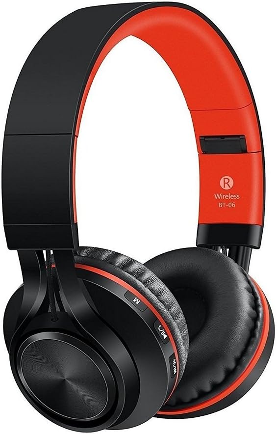 Sound One BT-06 Bluetooth Headphones (Red)