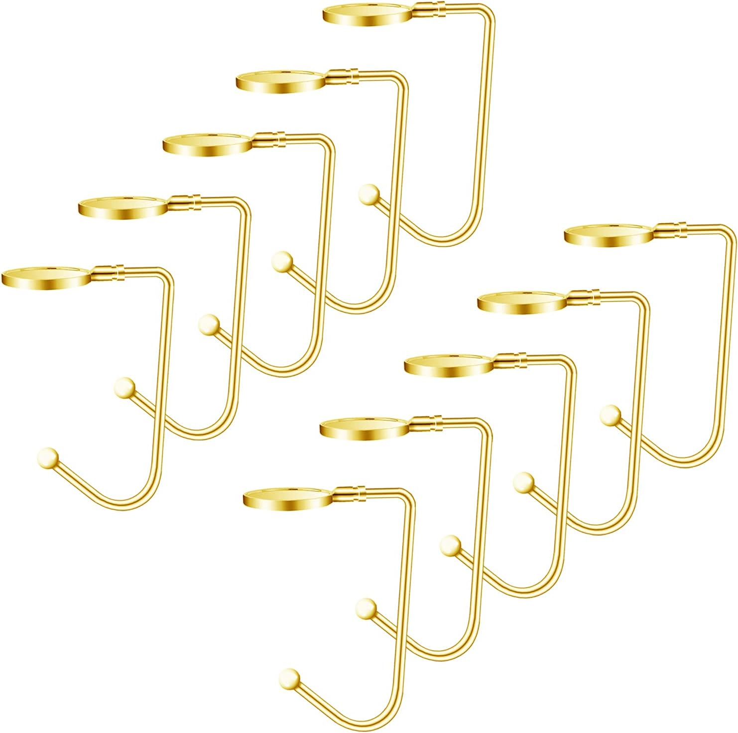 Ornament Hooks - Tanlee Christmas Stocking Holders Christmas Stockings Hooks Hanger Clip Non-Slip Safety Fireplace Hooks Mantel Hooks for Christmas Party Decoration (Gold, 10)