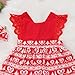 Christmas Toddler Newborn Kids Baby Girls Dress Clothes Romper Playsuit + Headband Outfits (6-12 Months, Red-Baby Romper)