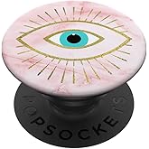 Yellow Evil Eye Pink White PopSockets Adhesive PopGrip