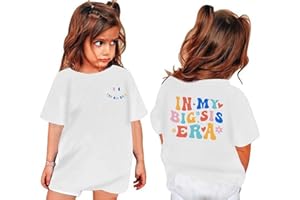 Zylkor Toddler Big Sister Shirts in My Big Sister Era Girl Graphic T-Shirt Casual Toddler Infant Girls Outfits