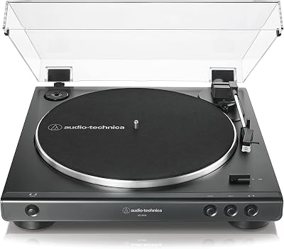 Audio-Technica LP60X BK Fully Automatic Belt-Drive Turntable Black 33 45 RPM
