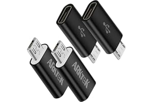 ARKTEK USB-C Adapter - USB Type C (Female) to Micro USB (Male) Sync and Charging Adapter for Digital Camera Power Bank Galaxy