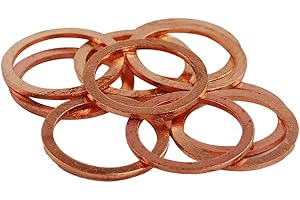 HIFROM 25pcs M20 Copper Washers Flat Ring Sump Plug Oil Seal Gasket Sealing Fitting Washers