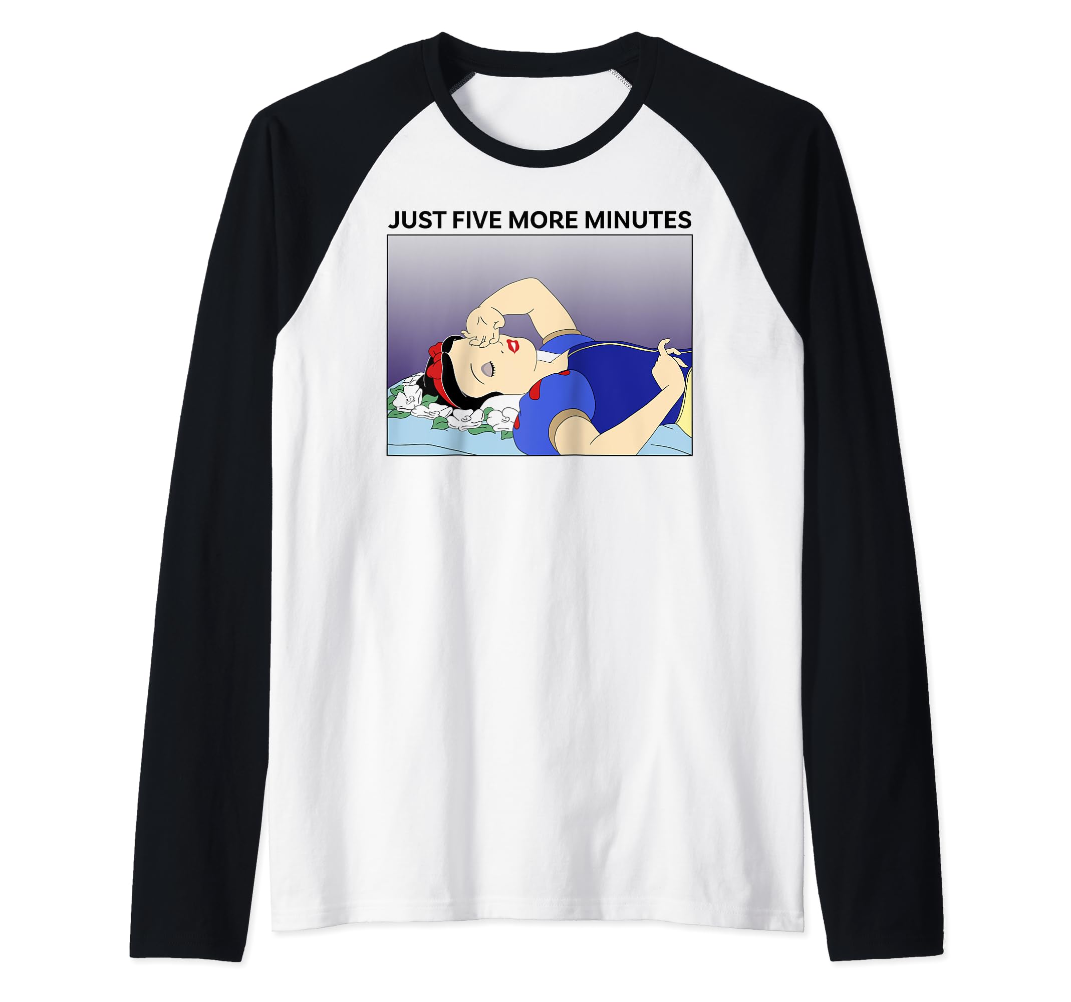 Disney Snow White Just Five More Minutes Raglan Baseball Tee