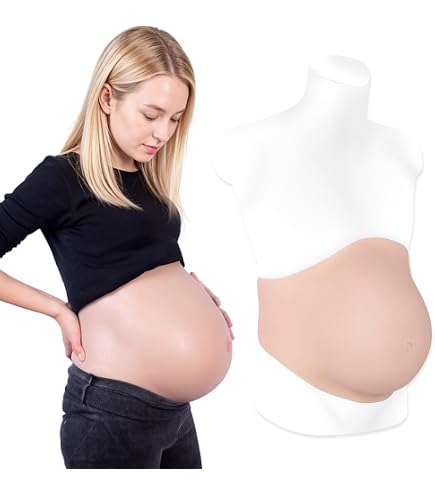 Vientre Falso De Embarazo De Silicona | Accesorio Realista Para Bromas Y Cosplay | Ligero Y Transpirable Con Cierre Ajustable | Ideal Para Halloween, Fiestas Y Juegos De Rol