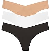 commando - Classic Solid Thong (3-pack) | Seamless No Show Thong | Comfortable, Lay-Flat Edges | Machine Washable