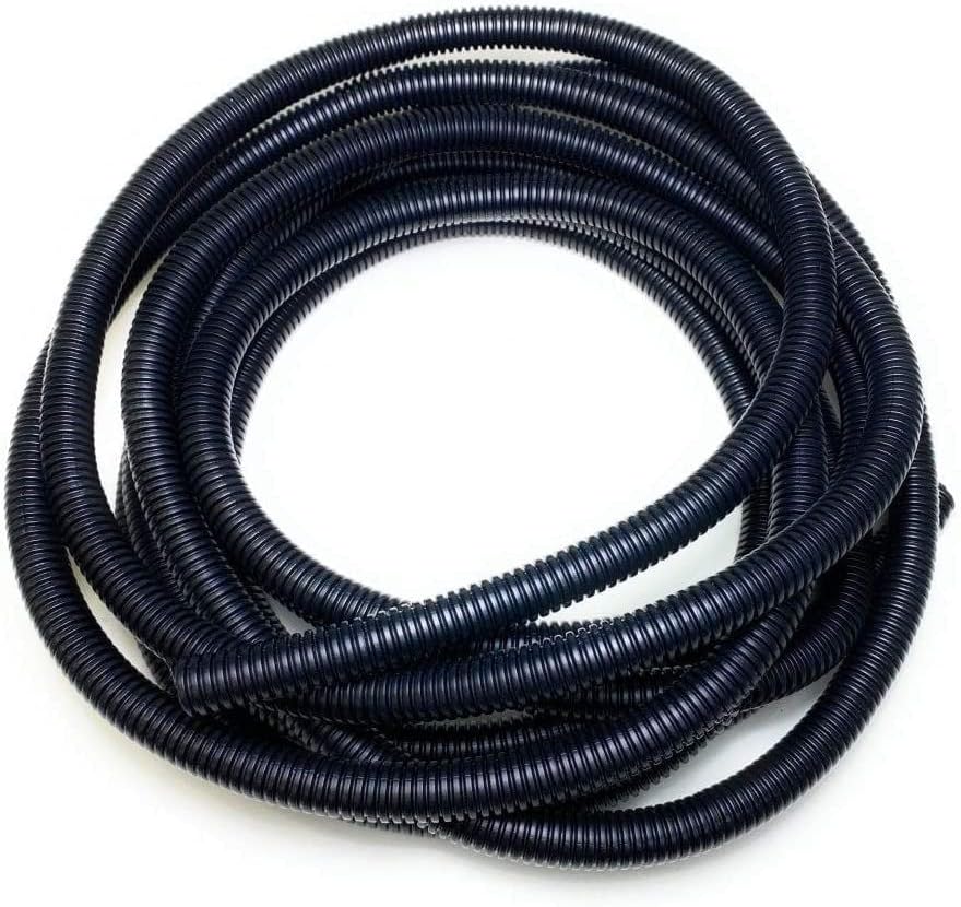 On1shelf Black Cable Tidy Sleeve 10mm x 10m Flexible Conduit Split Plastic