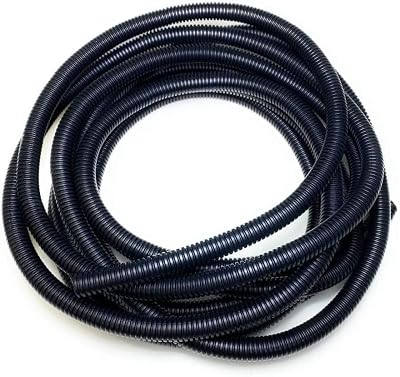 On1shelf Black Cable Tidy Sleeve 10mm x 10m Flexible Conduit Split Plastic